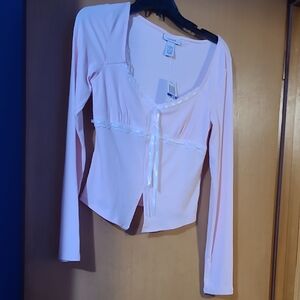Soft Pink Long Sleeve Women's Top